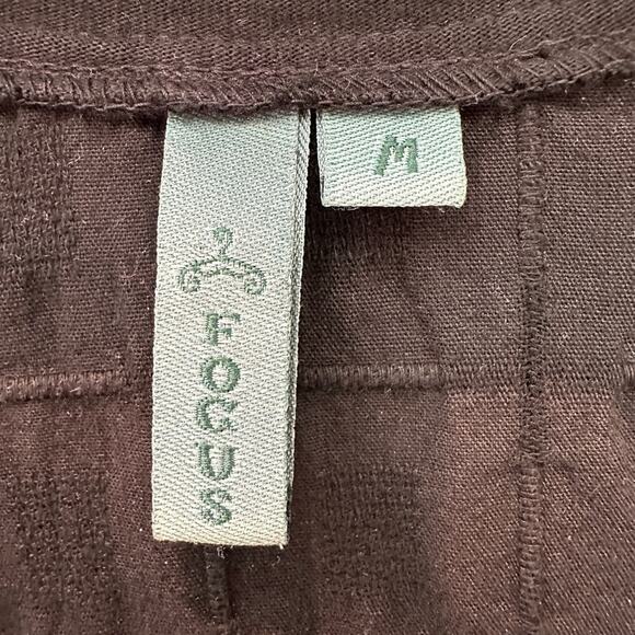 FOCUS | Black Quilted Textured Cotton Long Sleeve Top | Size Medium - Picture 5 of 7